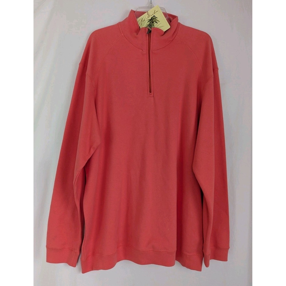Joe Marlin Unwind 1/4 Zip Sweatshirt Men's XLT Long Sleeve Pink Mock Neck NWT